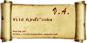 Vild Ajnácska névjegykártya