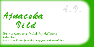 ajnacska vild business card